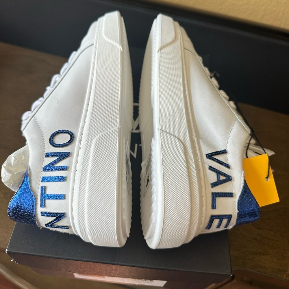Valentino White Sneakers with Blue Details size 38 - Picture 7 of 9